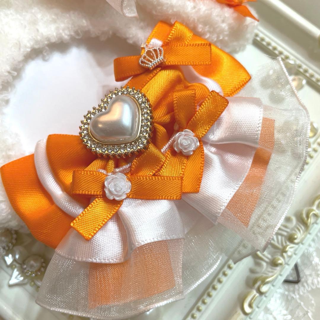 【25-64】ぬい服ちびぐるみ　いつぬい　12センチリボン　　ハートヘッドドレス