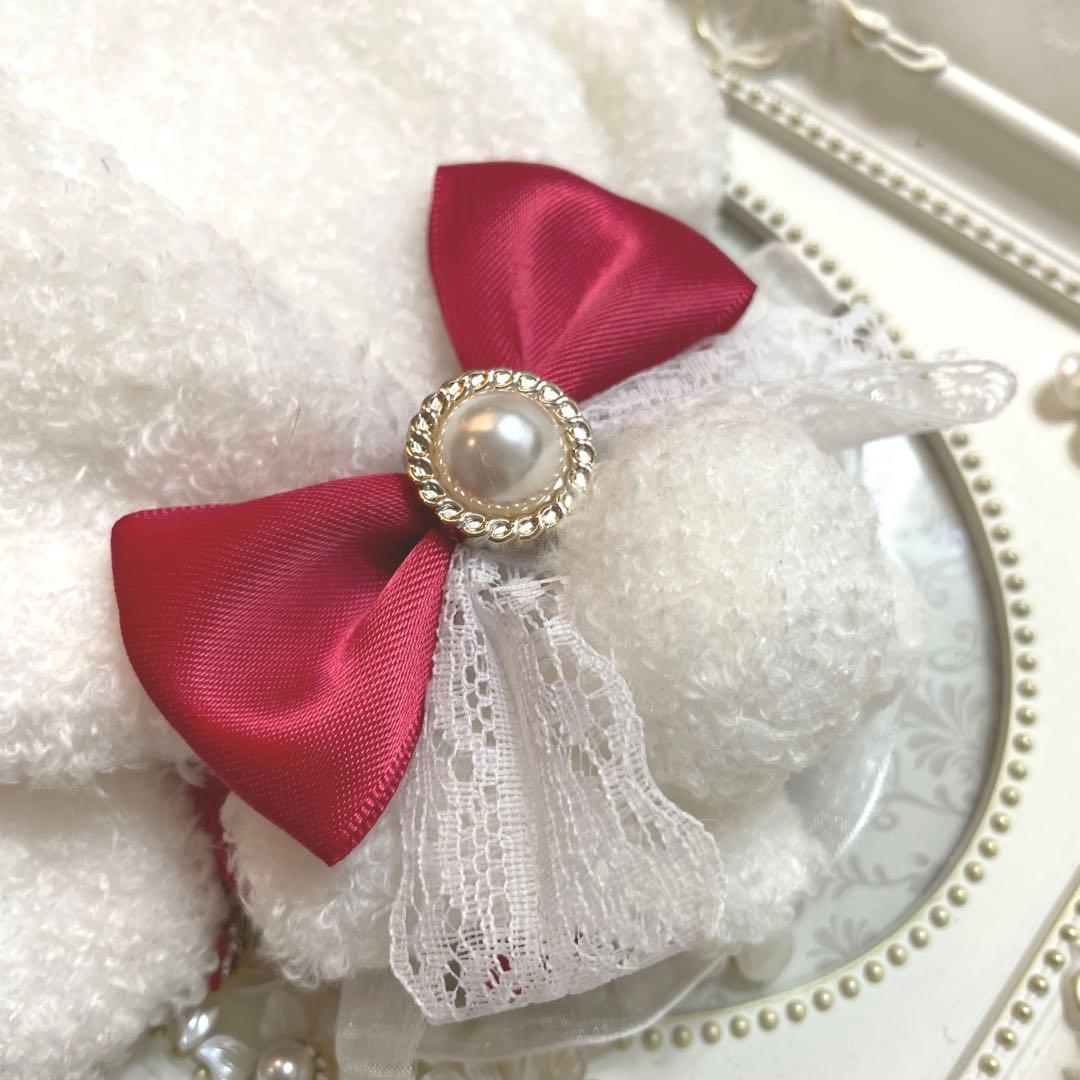 【25-64】ぬい服ちびぐるみ　いつぬい　12センチリボン　　ハートヘッドドレス