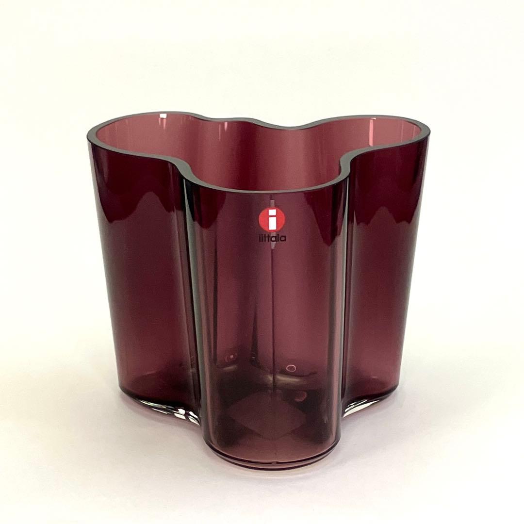 【廃盤品】イッタラ ダークライラック アアルト ベース 95mm 花瓶