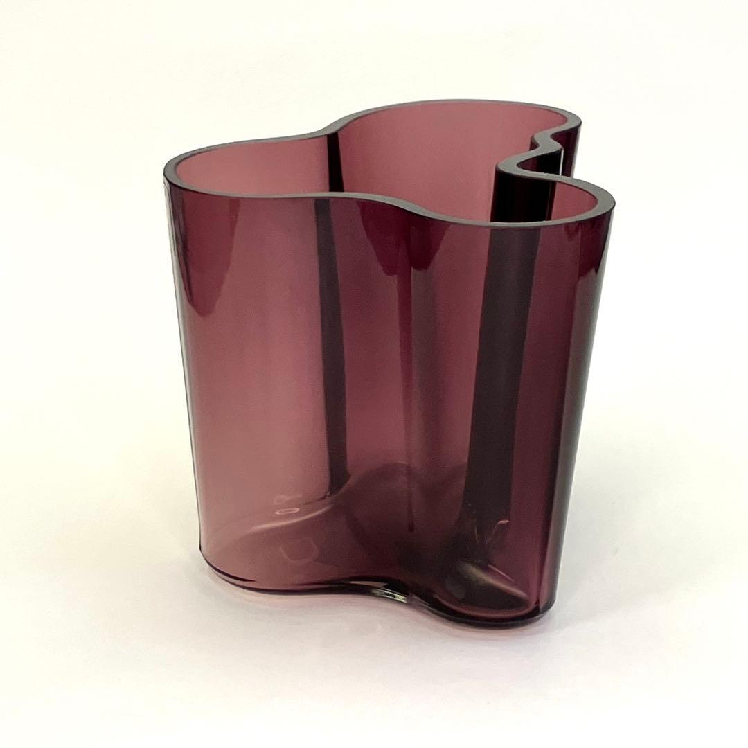 【廃盤品】イッタラ ダークライラック アアルト ベース 95mm 花瓶