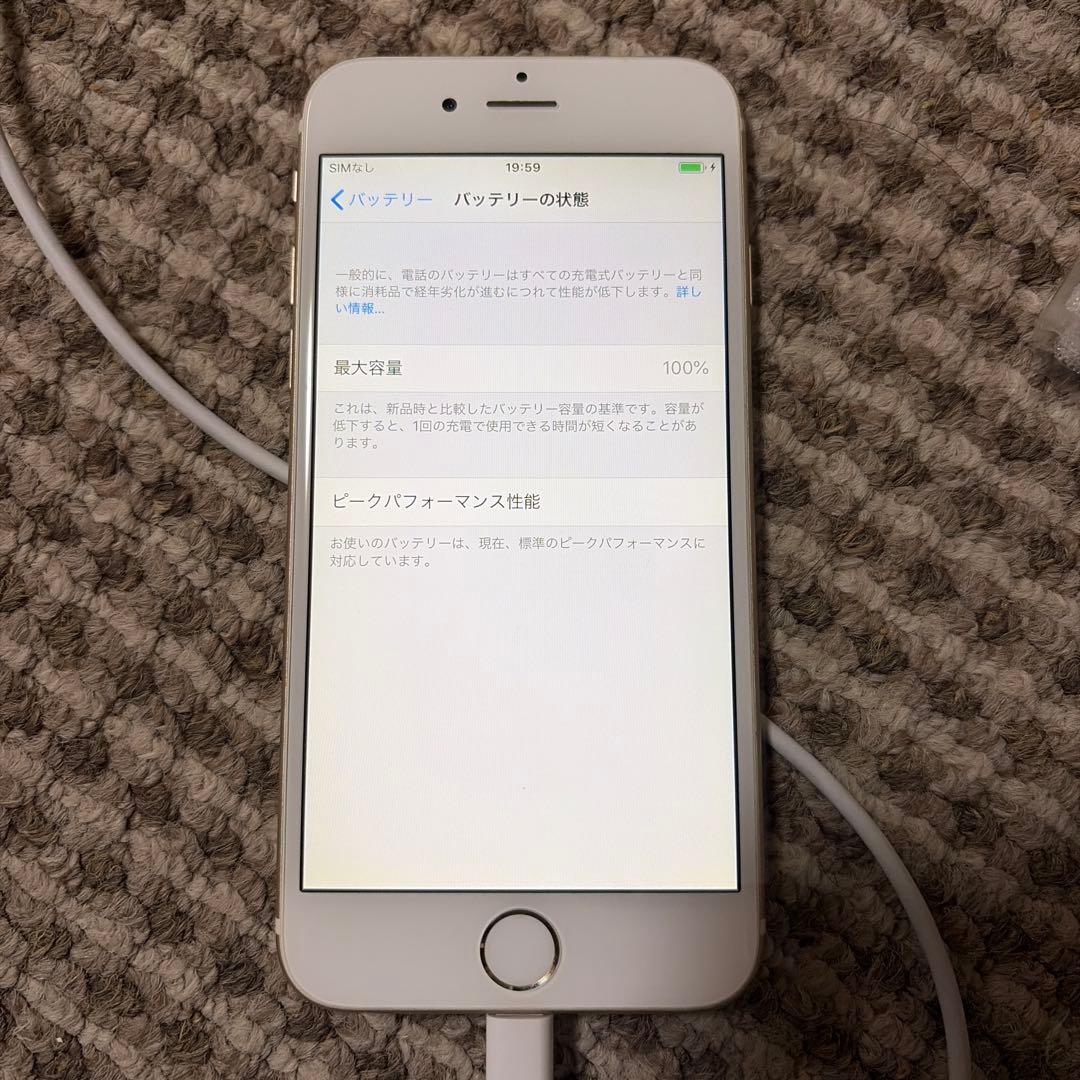 iPhone6 ゴールド64GB 本体 バッテリー100% MJ575