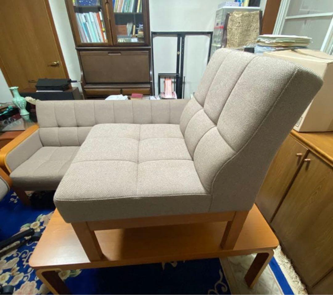 天童木工　グレー ファブリック ダイニングチェア①