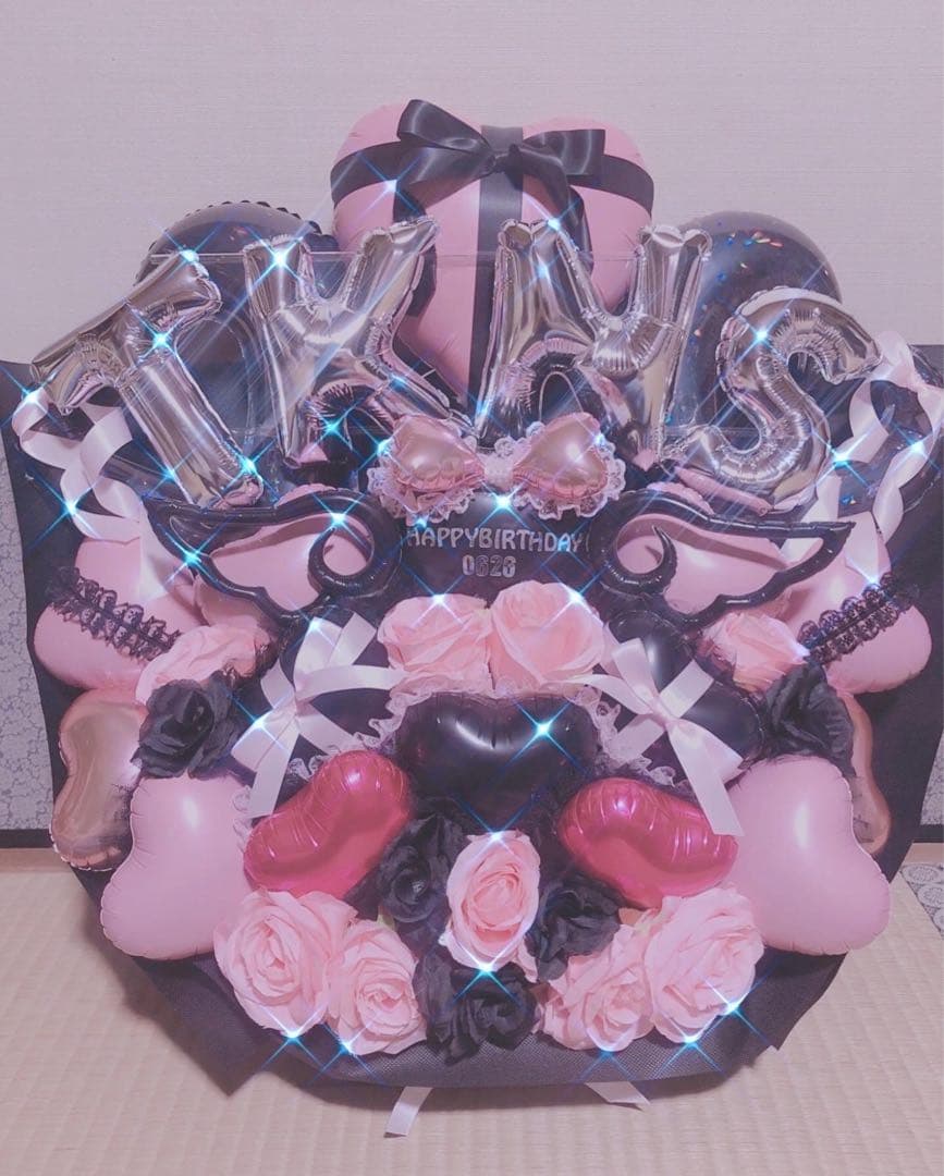 バルーンギフト　推し　ピンク　生誕祭　バルーンブーケ　成人式　誕生日