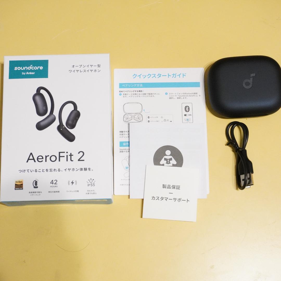 未使用　Soundcore AeroFit 2 ワイヤレスイヤホン 黒