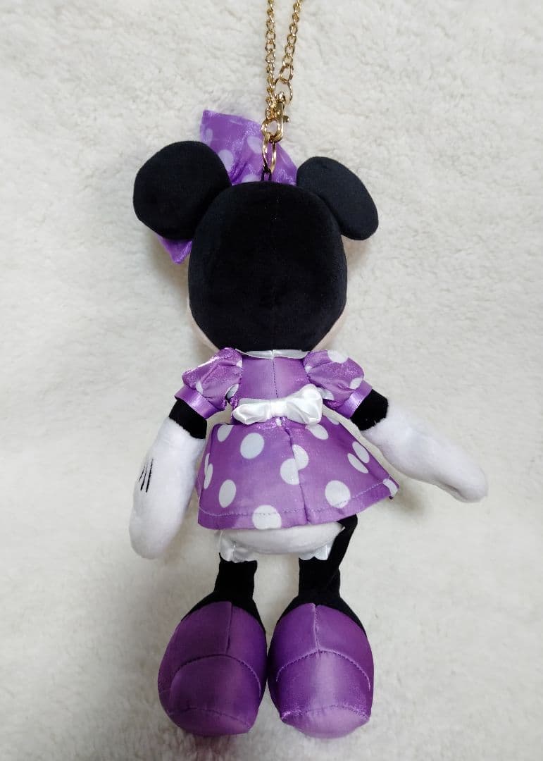 ディズニー　ミニー　ぬいぐるみチャーム　パープル
