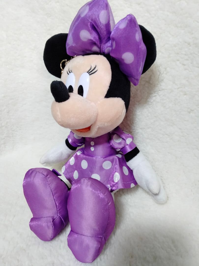 ディズニー　ミニー　ぬいぐるみチャーム　パープル