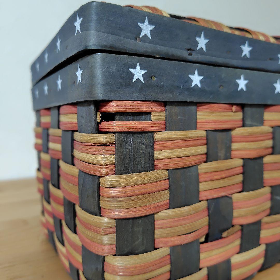 カゴ　バスケット　星模様　蓋付きバスケット　収納用　5個セット