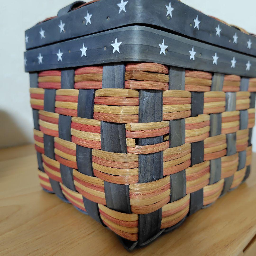 カゴ　バスケット　星模様　蓋付きバスケット　収納用　5個セット