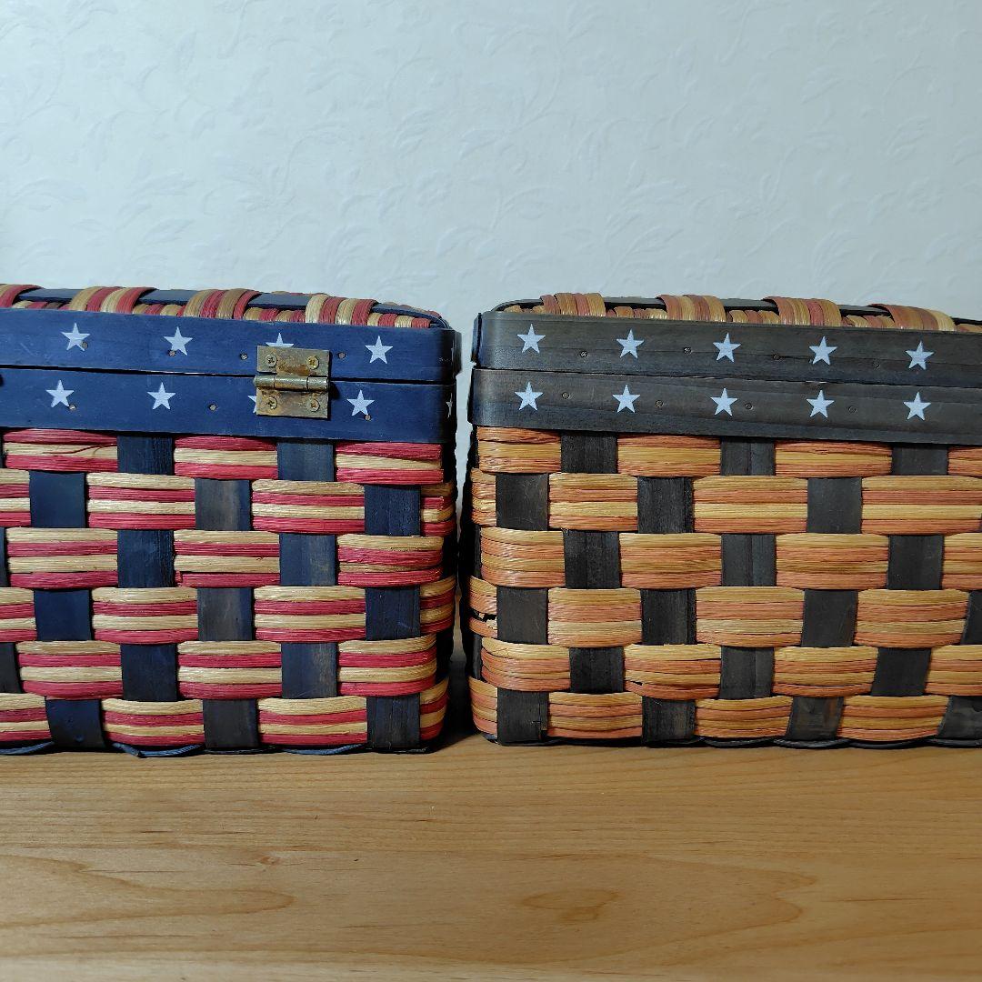 カゴ　バスケット　星模様　蓋付きバスケット　収納用　5個セット