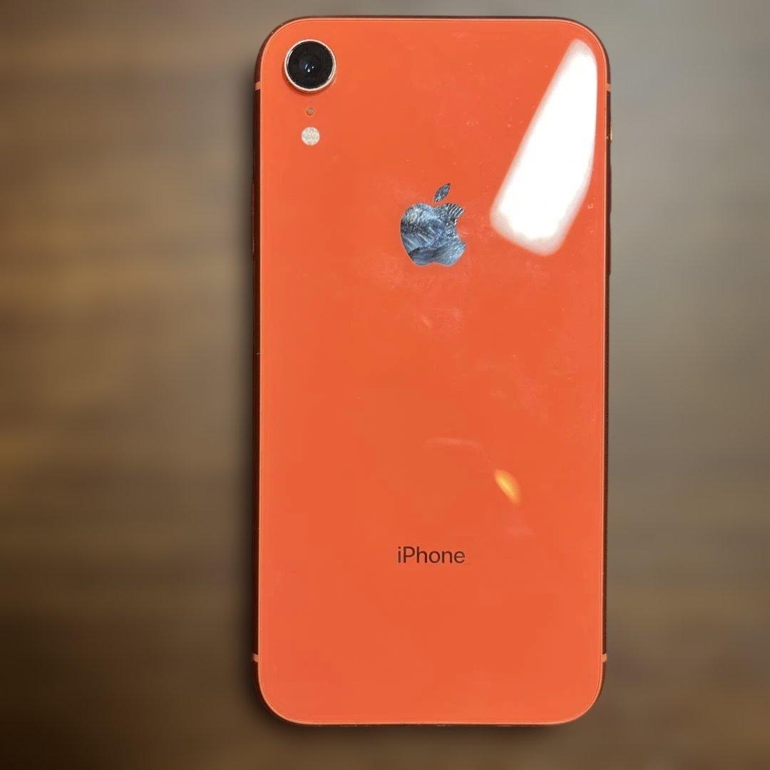 ジャンク　iPhone XR コーラル 128gb ひび割れ画面