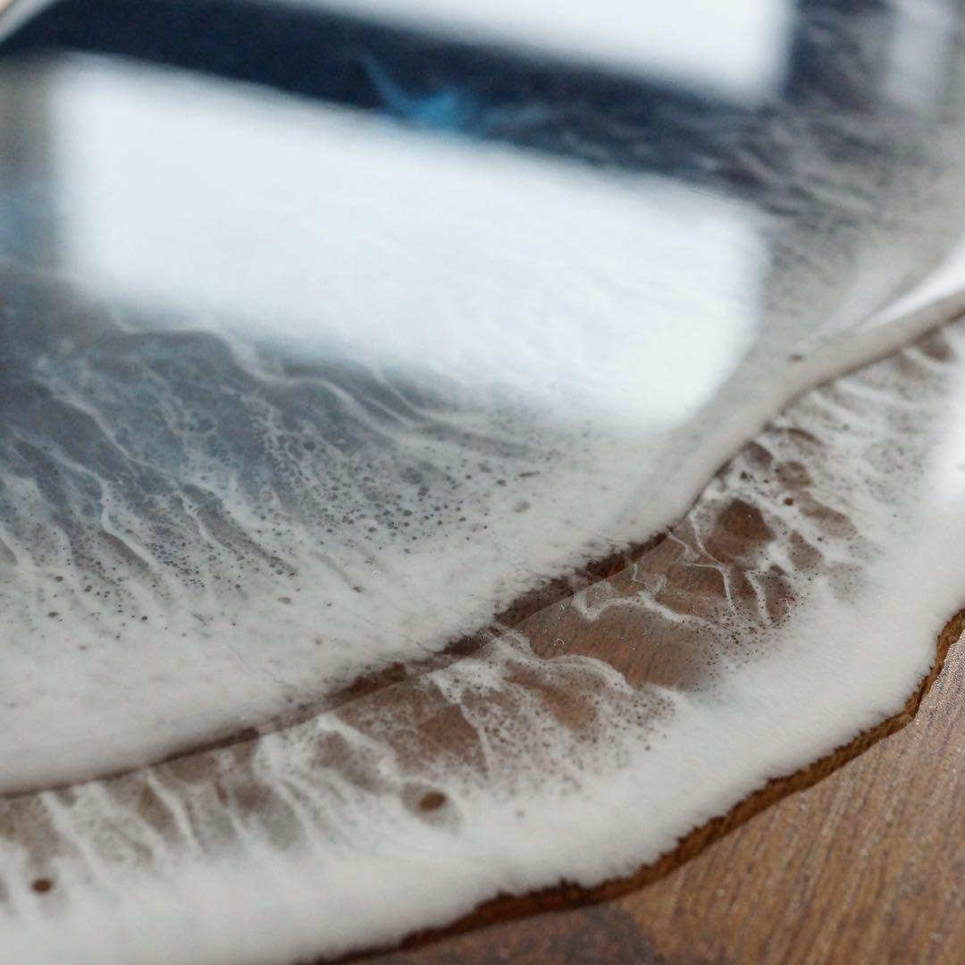 2台セット　スパイラルラック　レジンアート　木製　オーシャンレジンアート