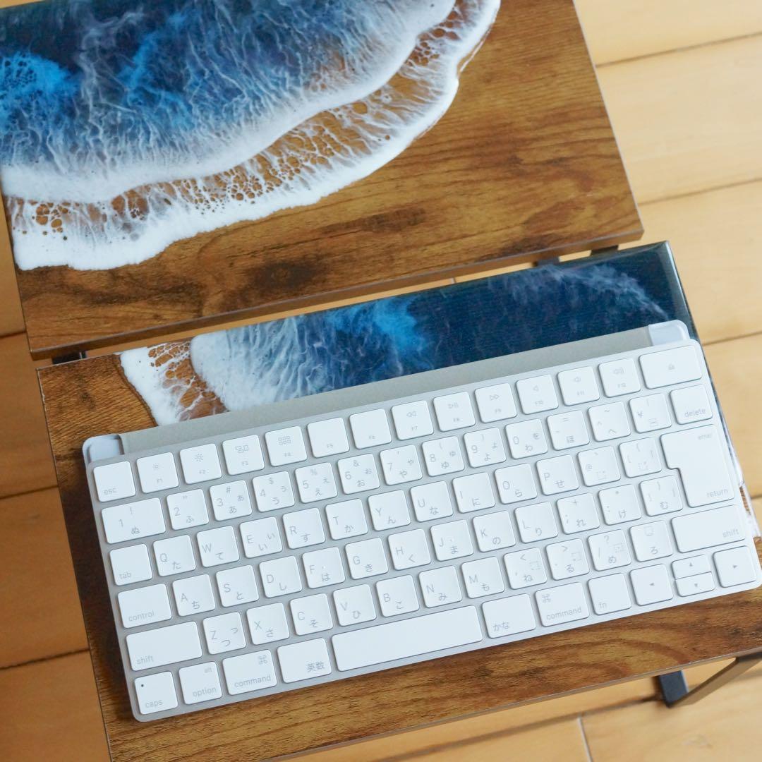 2台セット　スパイラルラック　レジンアート　木製　オーシャンレジンアート