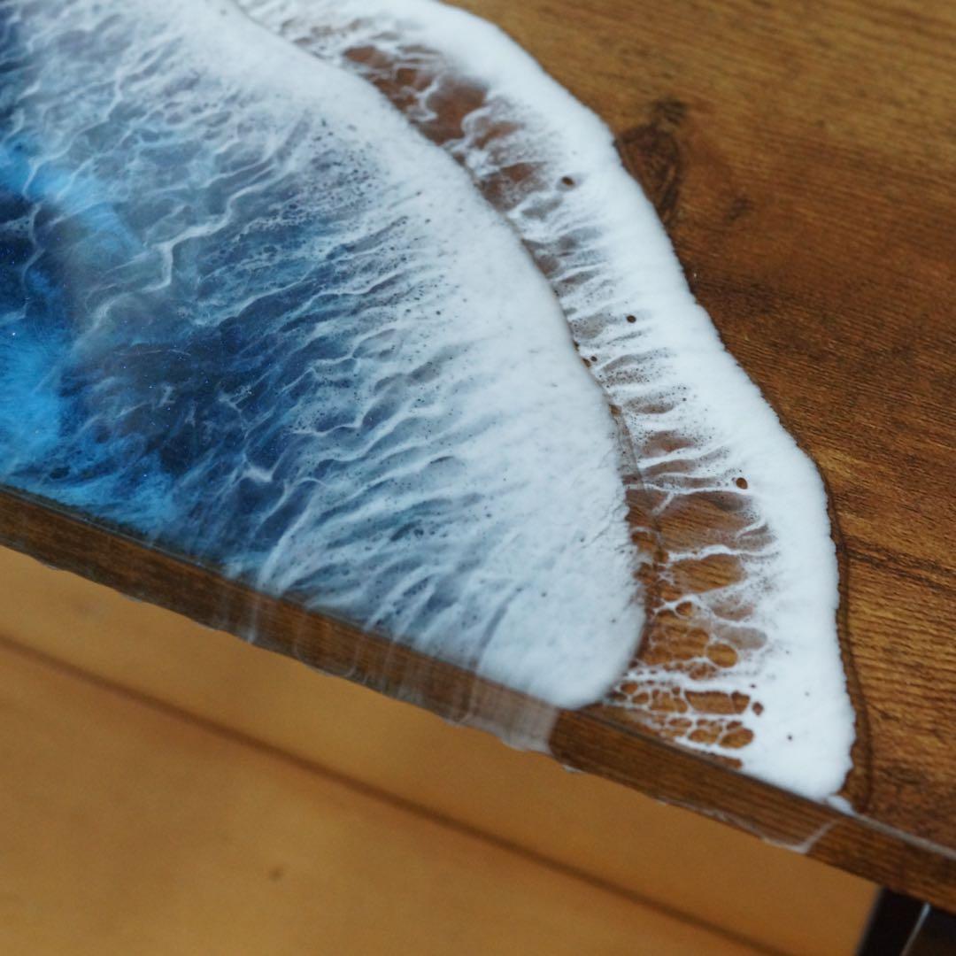 2台セット　スパイラルラック　レジンアート　木製　オーシャンレジンアート