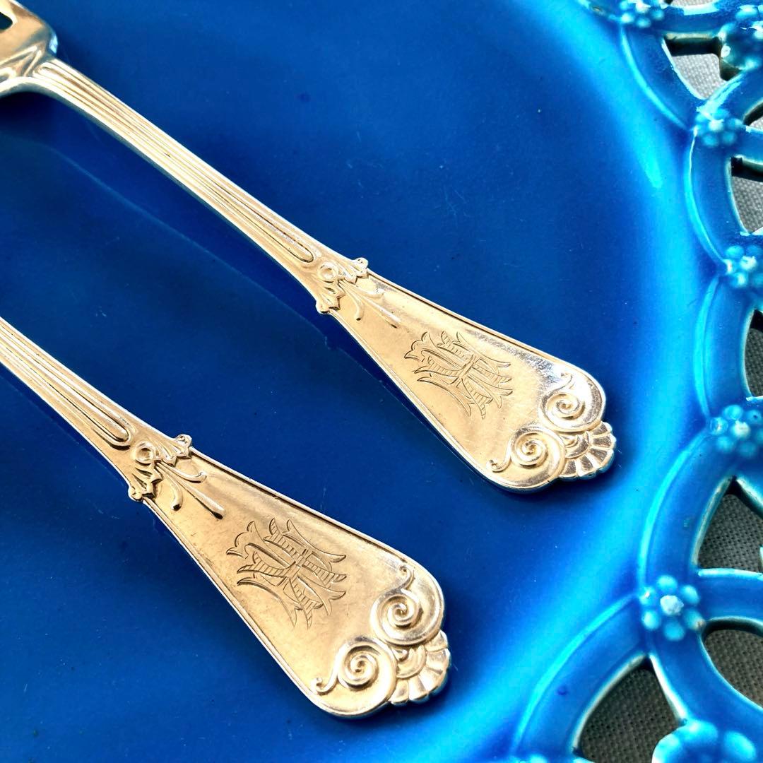 Tiffany 純銀　フォーク　アンティーク2客
