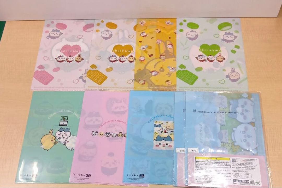 ❶ちいかわ ナガノ展 クリアファイル 一番くじ 下敷き 色紙など まとめ売り