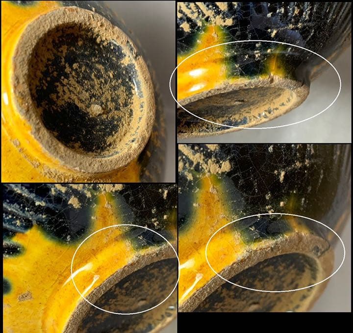 中国 三彩鳥図平碗　f2220714