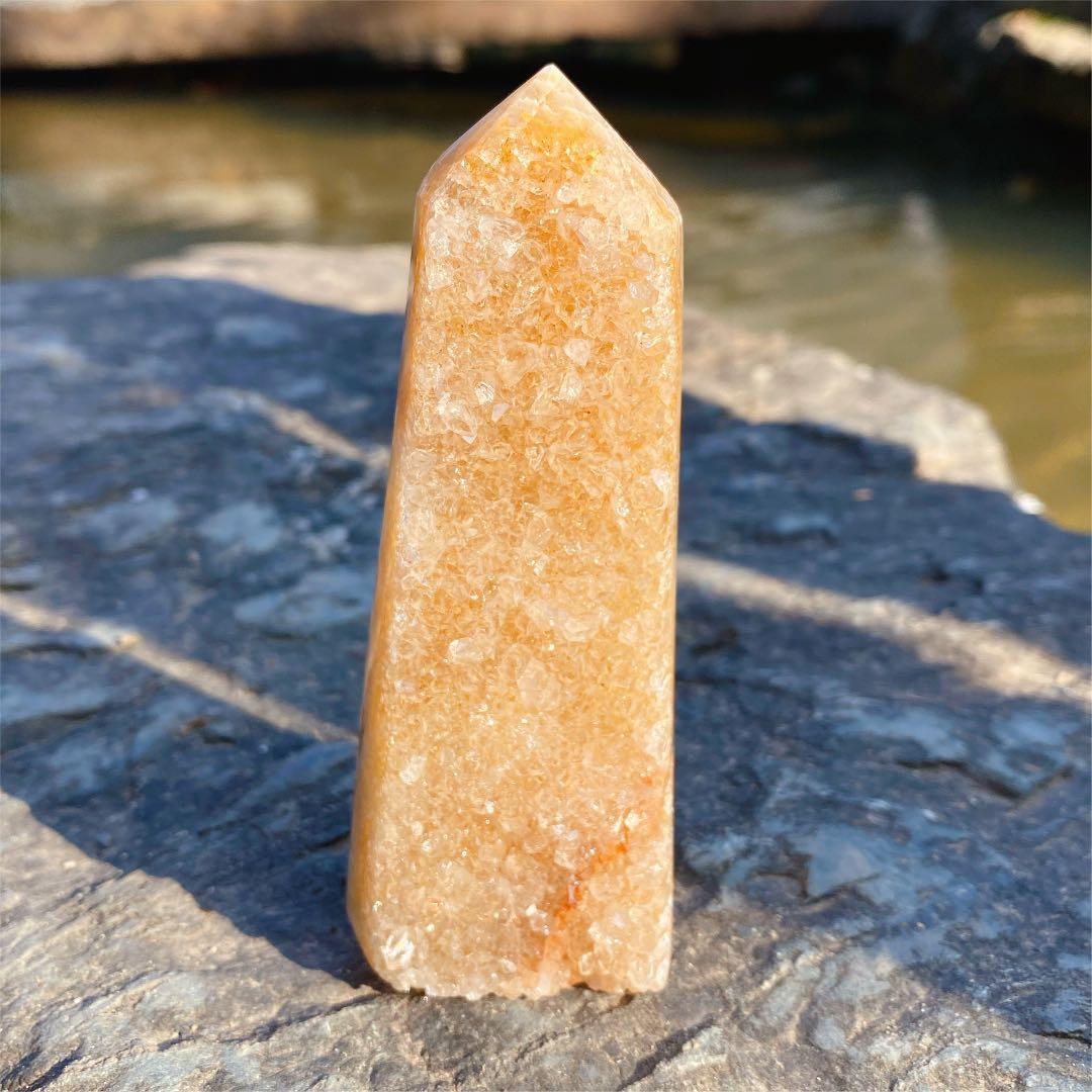 ゴールド　アメジスト 天然希少カラー　水晶原石　クォーツ　黄水晶