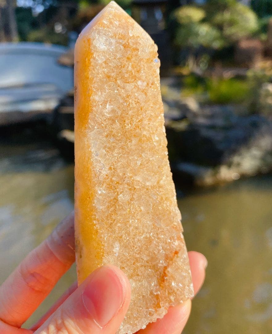 ゴールド　アメジスト 天然希少カラー　水晶原石　クォーツ　黄水晶