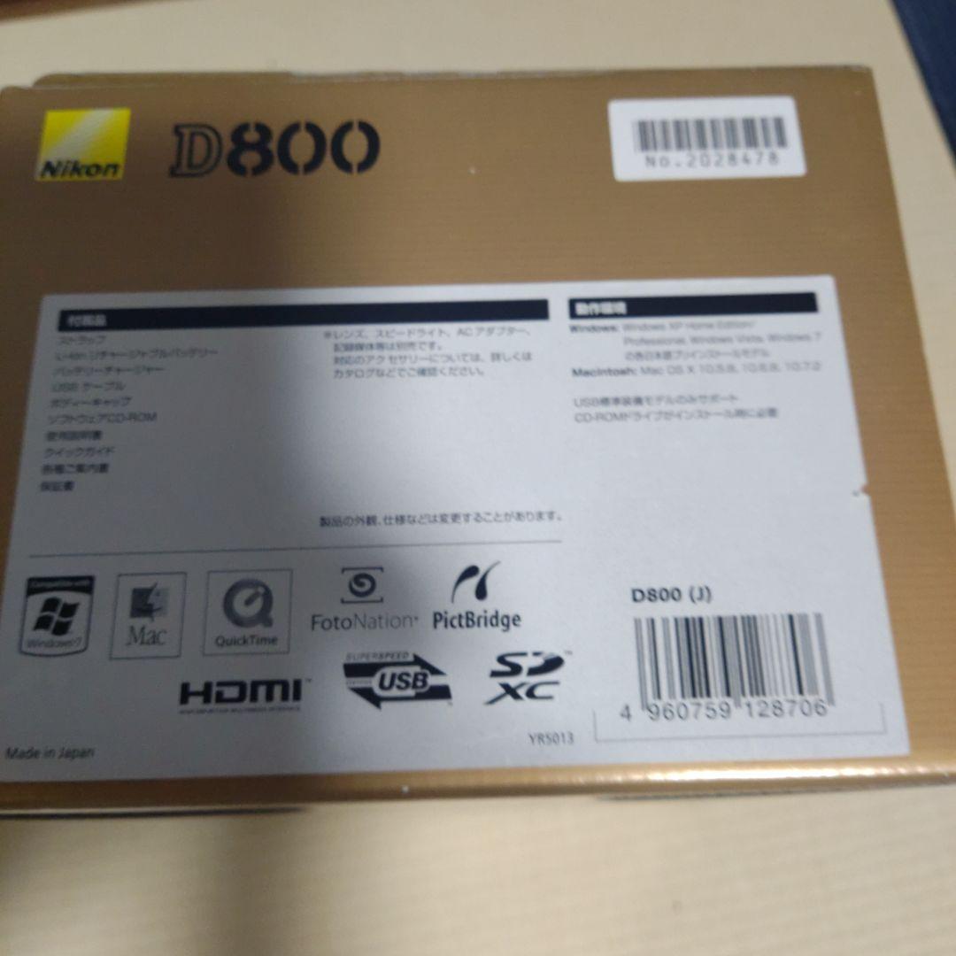 ★極美品★Nikon D800 デジタル一眼レフカメラ ボディショット数5450