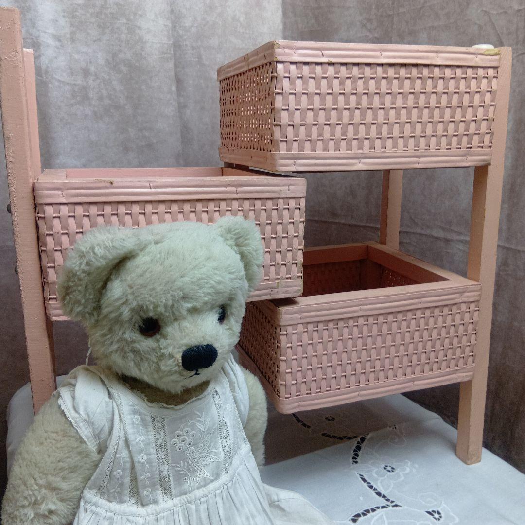 ♥夏の大特価Sale♥アメリカ製ヴィンテージ　ピンクの可愛い折りたたみ式飾り棚♥