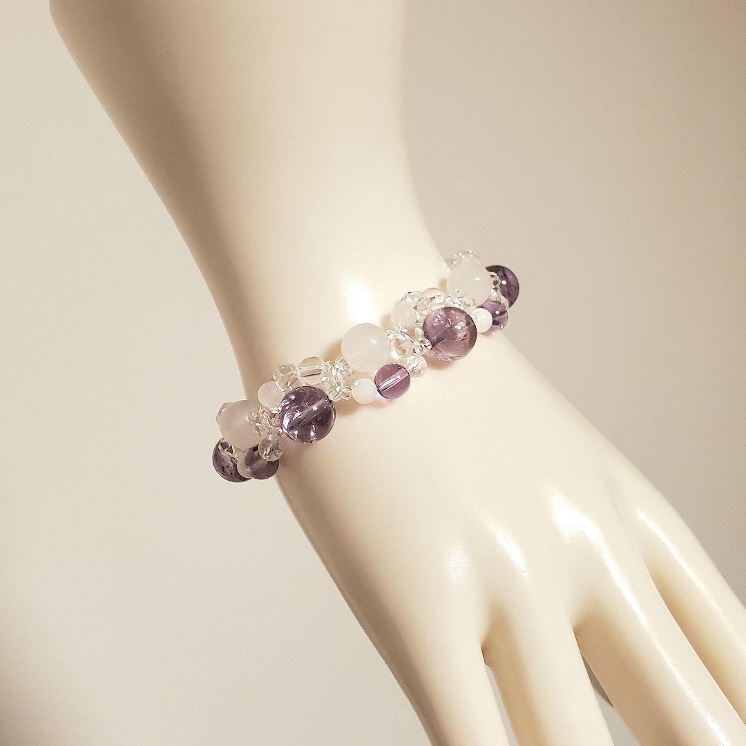 天然石　ブレスレット　＊No. 564＊ハンドメイド　パワーストーン　編み