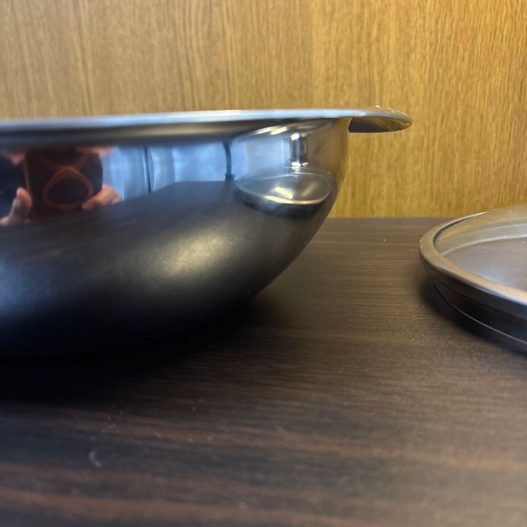 未使用　MEYER NEWPAN ガラスフタ付き　22cm ニューパン