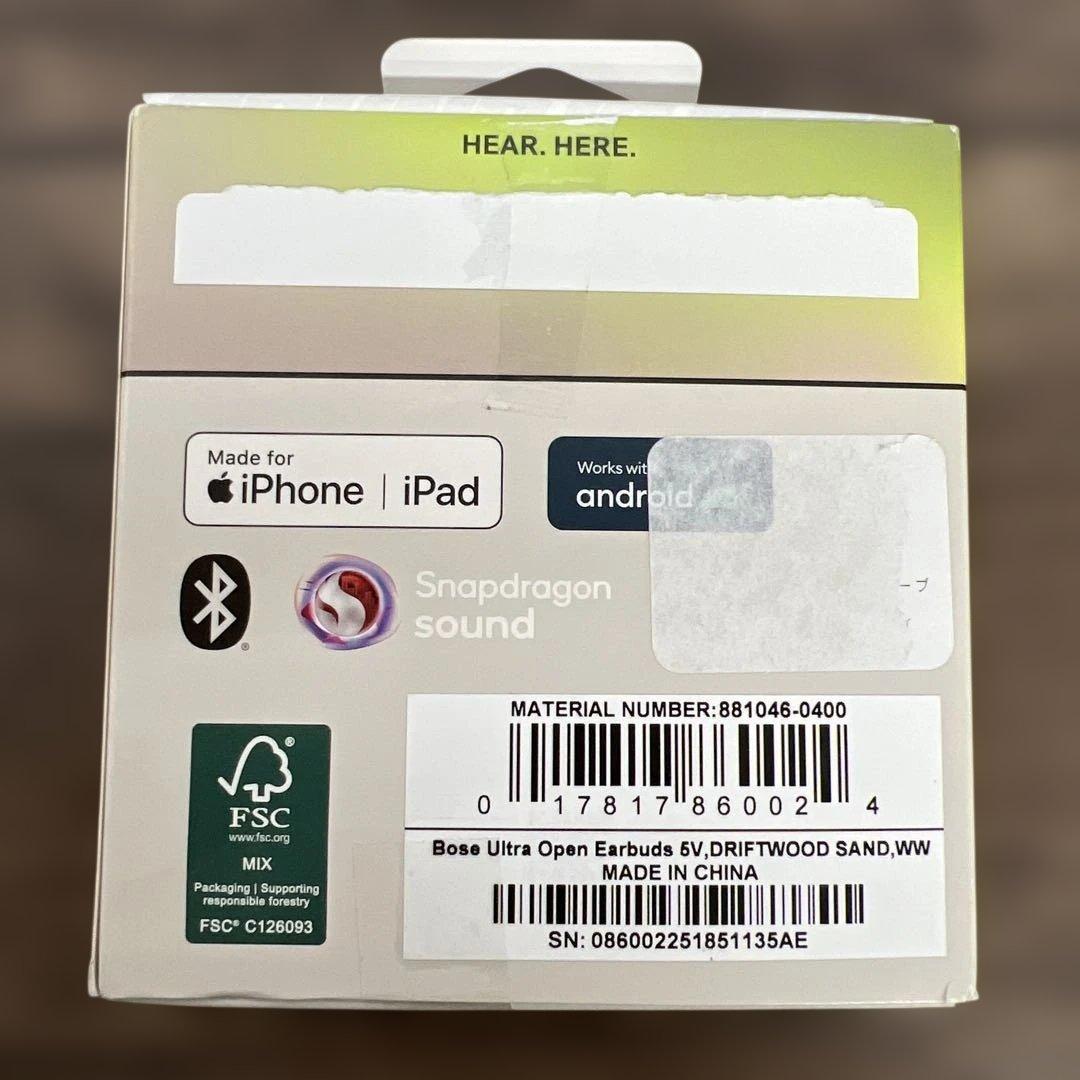 262125 Bose Ultra Open Earbuds オープンイヤー