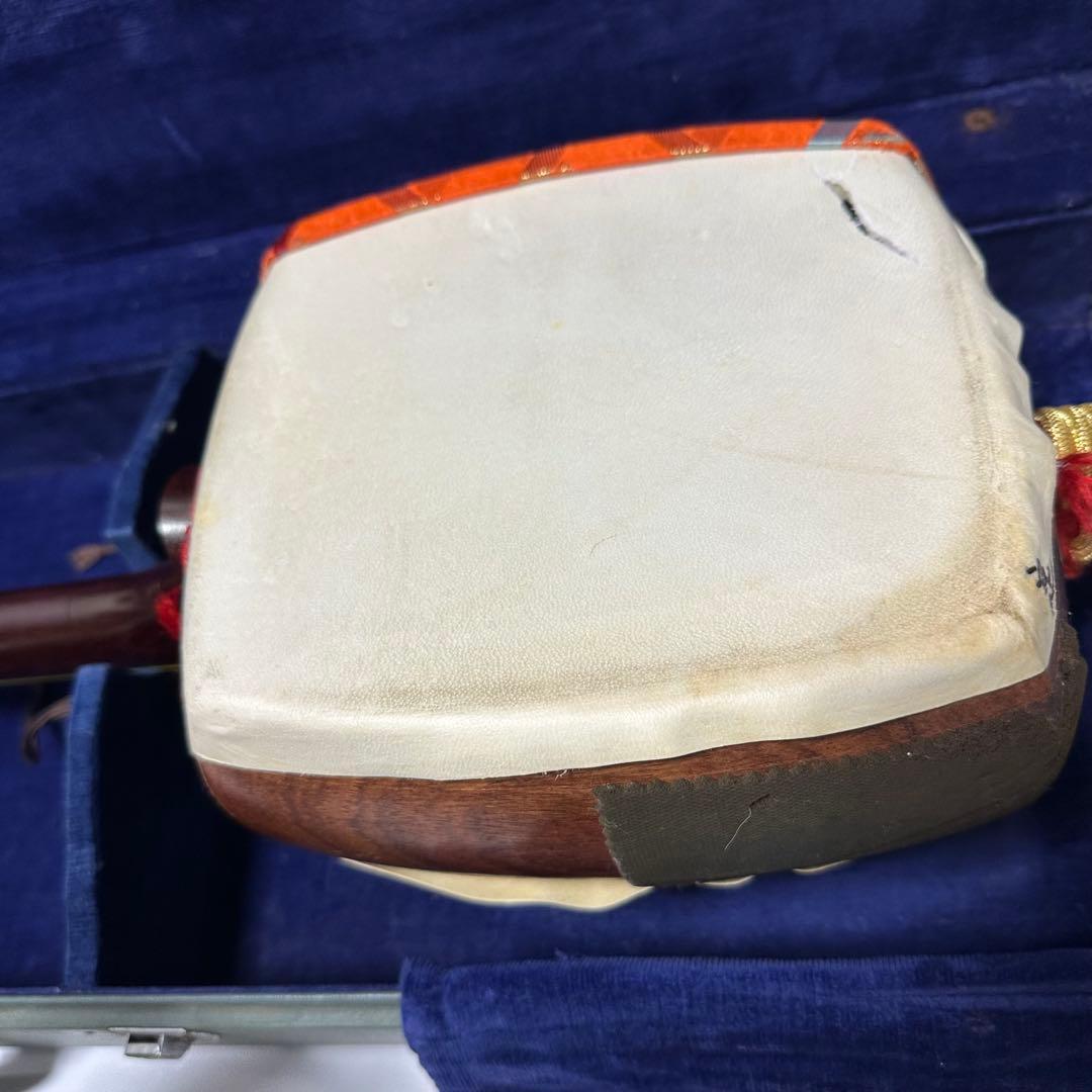 ハードケース付き　三味線　バチ2本