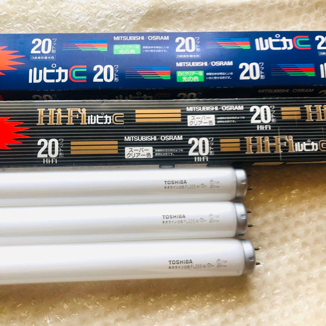 蛍光灯 20w 7本セット MITSUBISHI OSRAM TOSHIBA