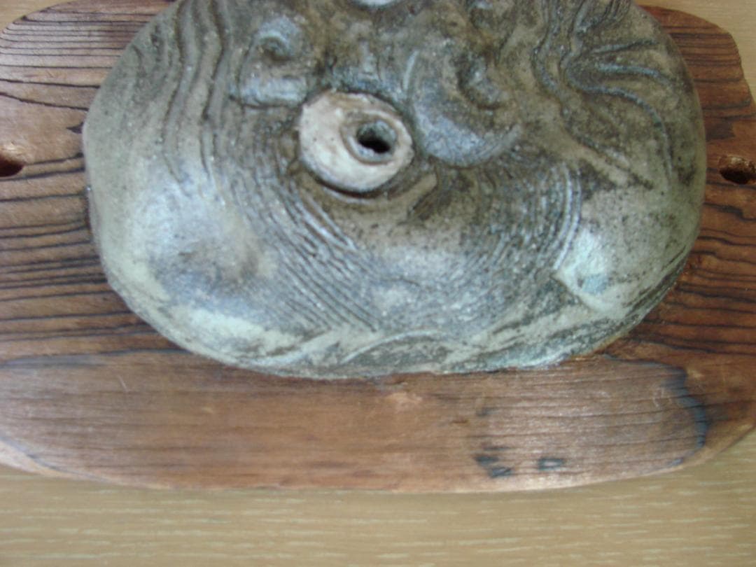 焼き物　お面　窯元で購入