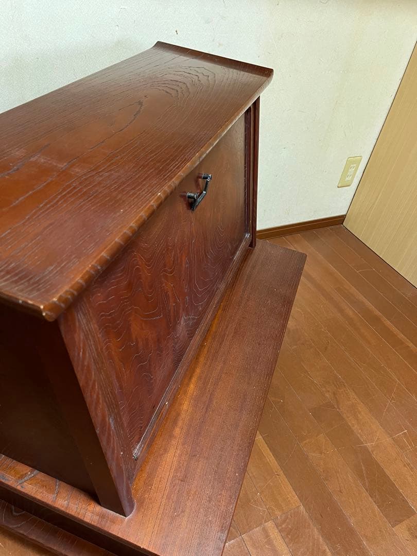 天然木 ケヤキ材 和製ヴィンテージ ライティングビューロー