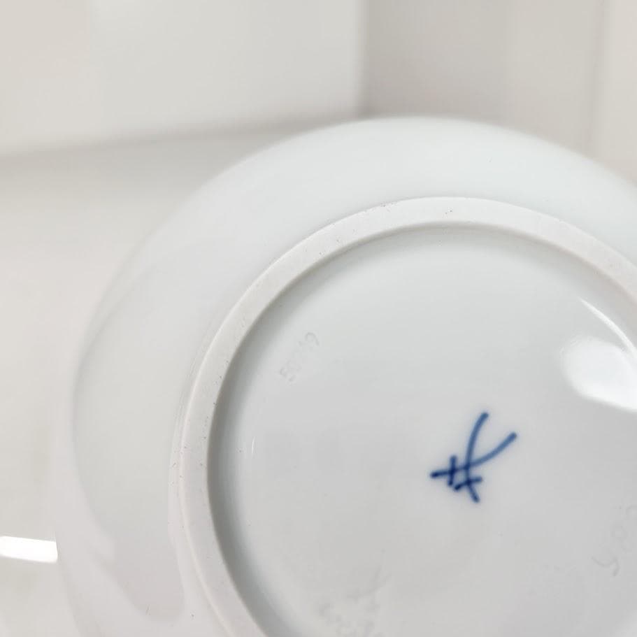 マイセン 白磁 花瓶 フラワーレリーフ ドイツ製 希少品