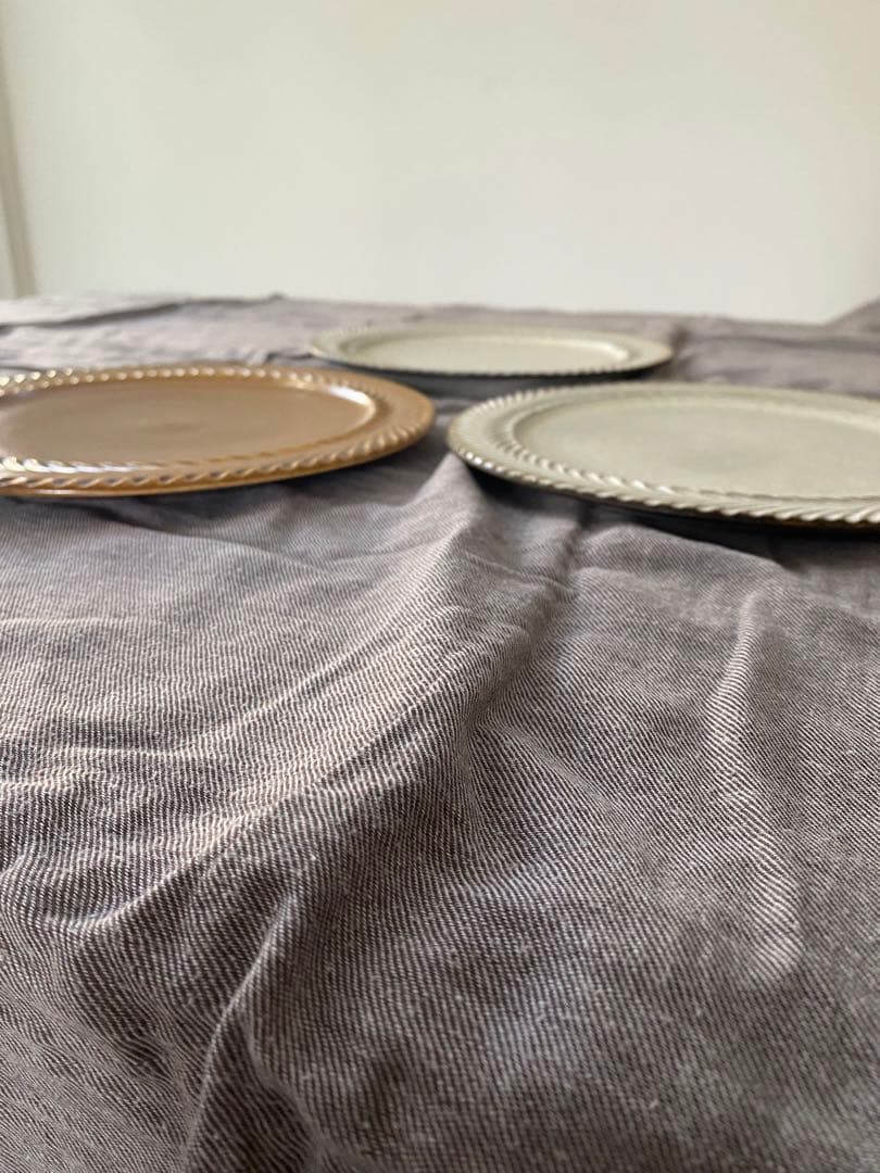 ⑤ はしもとさちえ リム しのぎ皿 8寸 3枚組 24cm