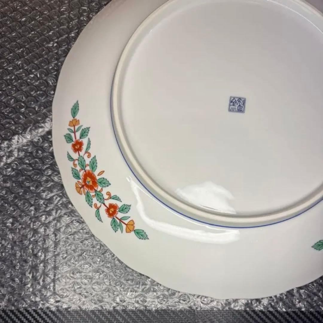 【✨希少✨】有田焼 飛鳥窯 台座付き 飾り皿 陶磁器皿 直径33cm 花柄 模様