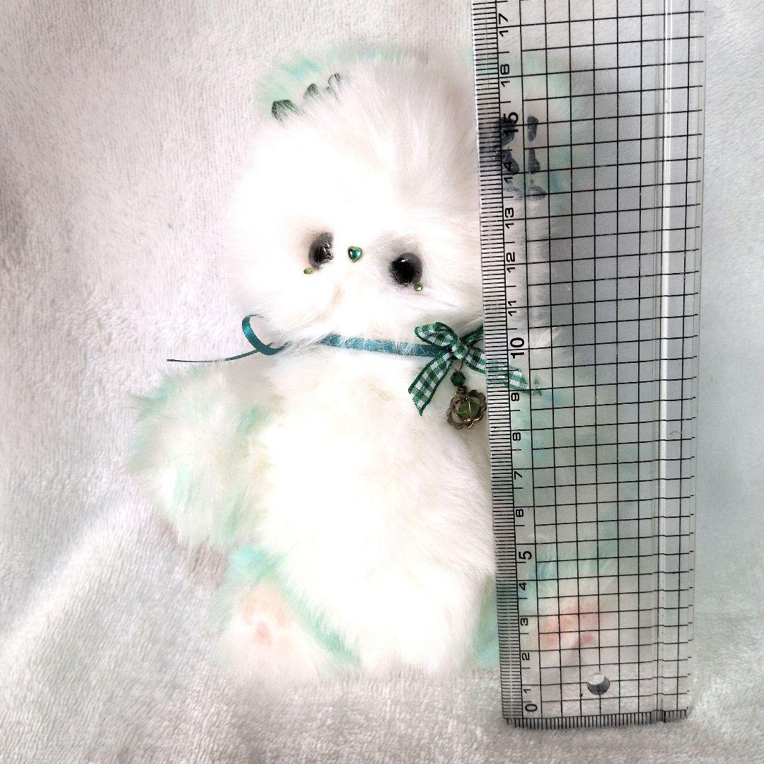 幼獣ちゃん　幻獣　ぬいぐるみ　アートドール　天使　ハンドメイド　グリーン　箱付き