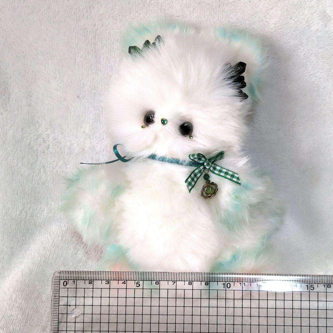 幼獣ちゃん　幻獣　ぬいぐるみ　アートドール　天使　ハンドメイド　グリーン　箱付き