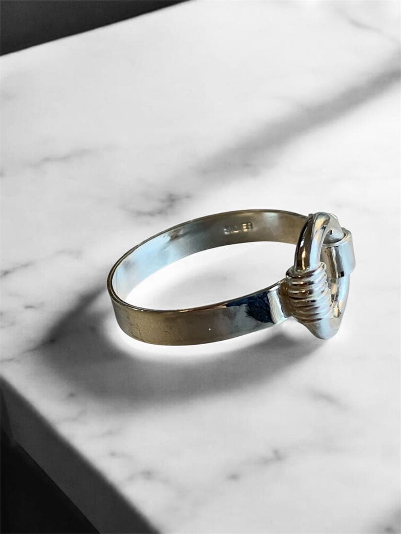 ハンドメイド　シルバーリング　14号　Charch jewelry