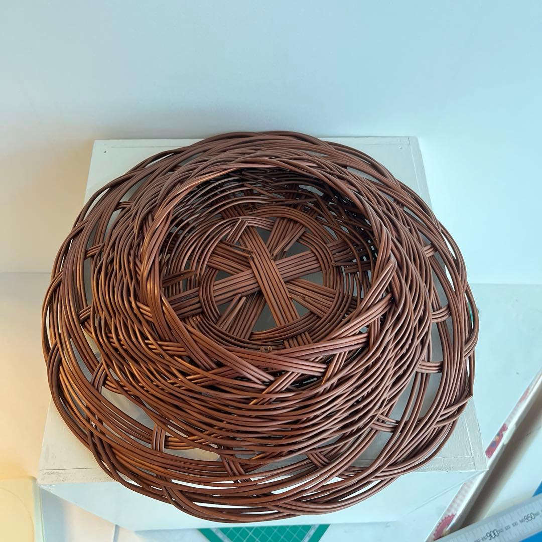 じゅんさい王国様リクエスト商品　沖縄本部ヤンバル、わらび細工　かご　34センチ￼