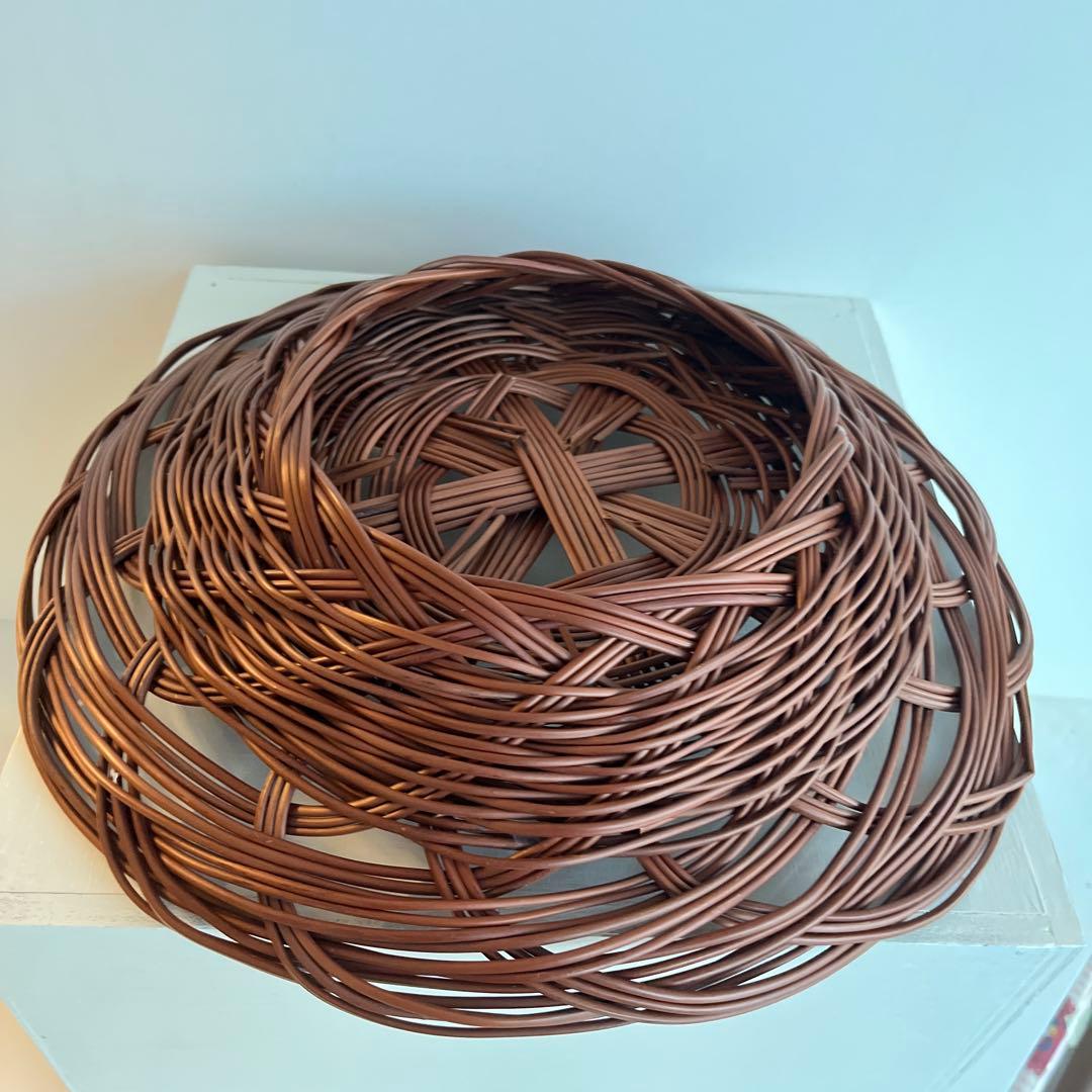 じゅんさい王国様リクエスト商品　沖縄本部ヤンバル、わらび細工　かご　34センチ￼