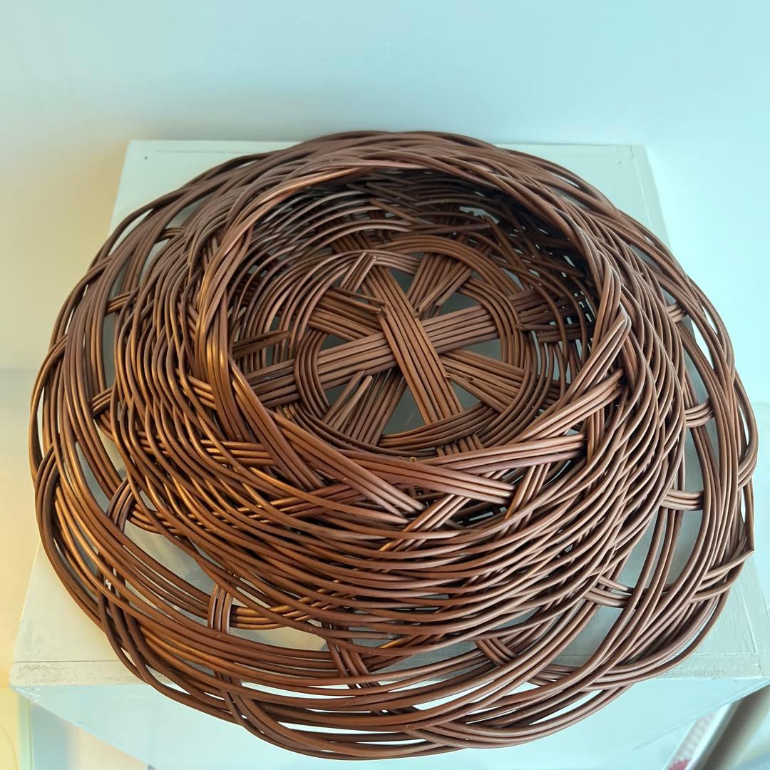 じゅんさい王国様リクエスト商品　沖縄本部ヤンバル、わらび細工　かご　34センチ￼