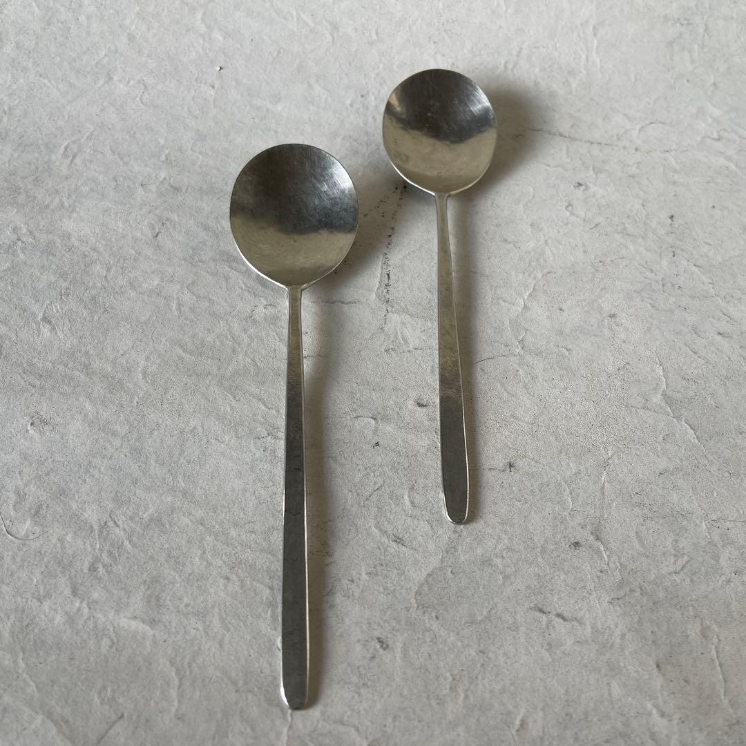 人気作家　坂野友紀　 ディナースプーン　洋白　2本セット