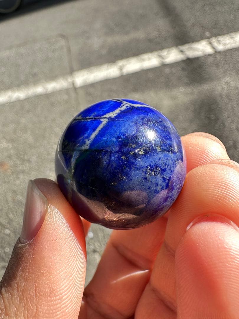 お部屋のインテリアに最適天然ラピスラズリ スフィア 約3.1cm