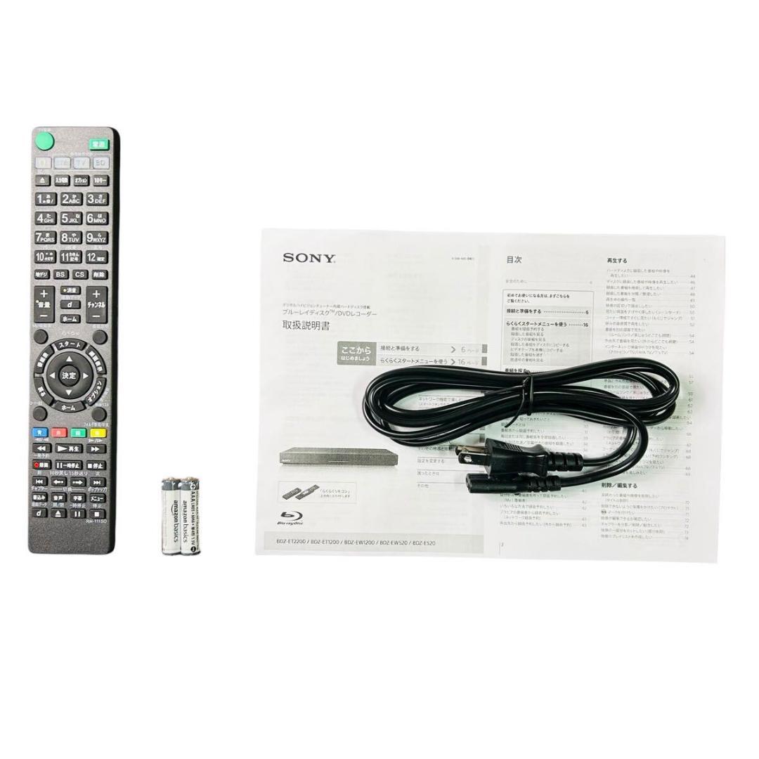 SONY 1TB 2チューナー ブルーレイレコーダー BDZ-EW1200