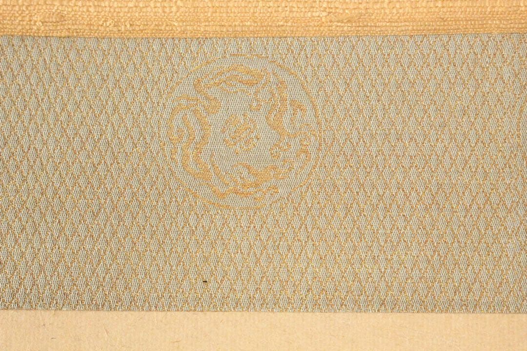 No5095 掛軸　在銘　藝文　山水図　紙本着色　合箱　中国画　古美術　送料無料