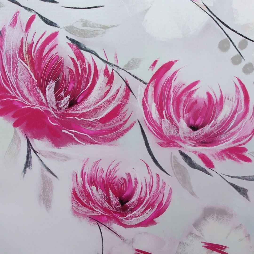 ポスター　タテ　特寸法　赤い花　額装仕上げ品