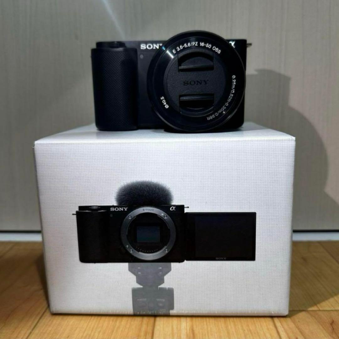 ソニー VLOGCAM ZV-E10 デジカメ　本体・レンズ、充電器、バッテリー