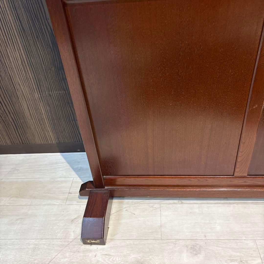 衝立 目隠し 和風 インテリア 昭和レトロ 千本格子 パーテーション　ケヤキ