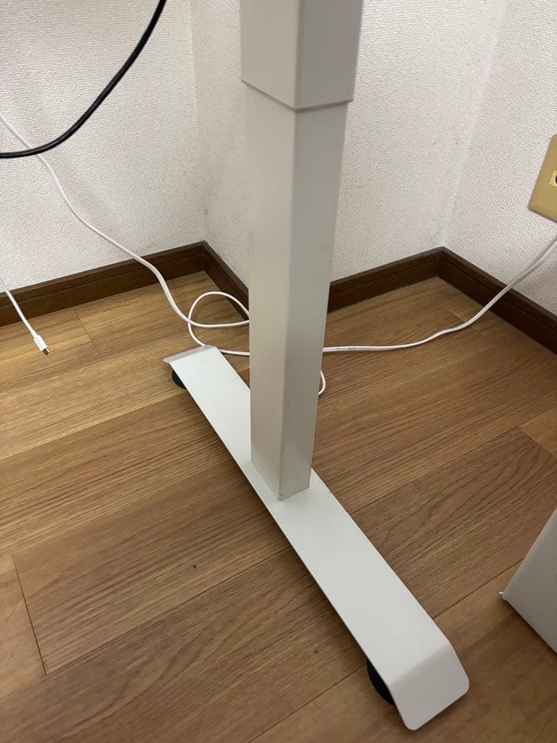 Alebert 電動昇降デスク ホワイト140×70×72~116 おまけ付き