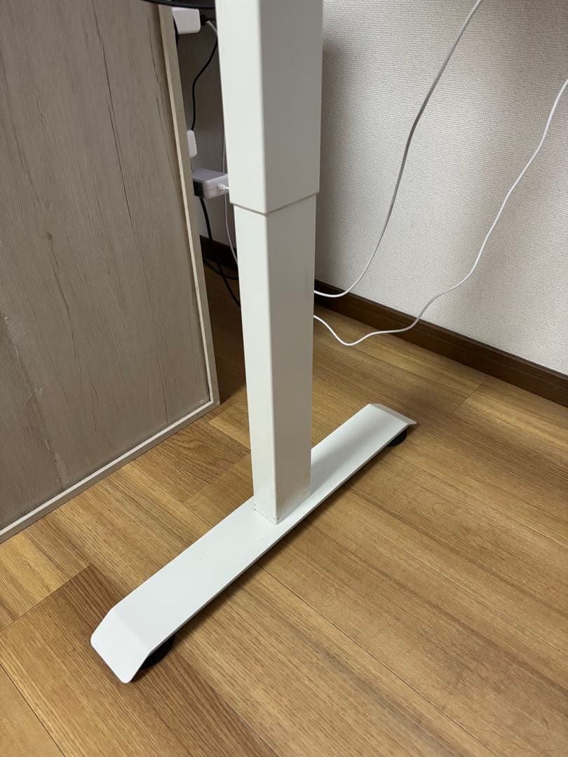 Alebert 電動昇降デスク ホワイト140×70×72~116 おまけ付き