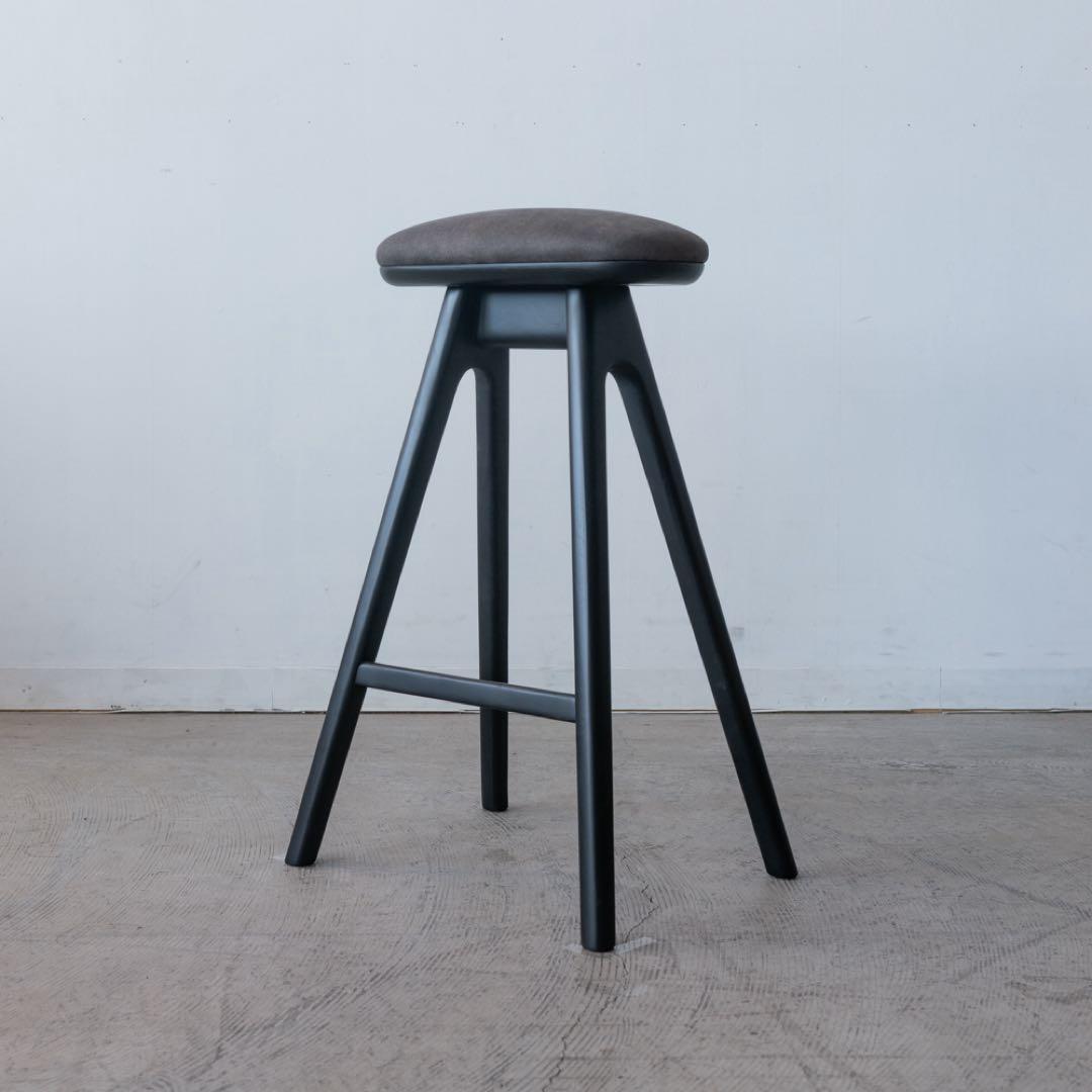 キッチンスツール BK H630 ハイスツール 63cm ブラック